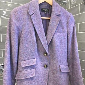 Talbots Violet Tweed Wool Blend Blazer Size 8P